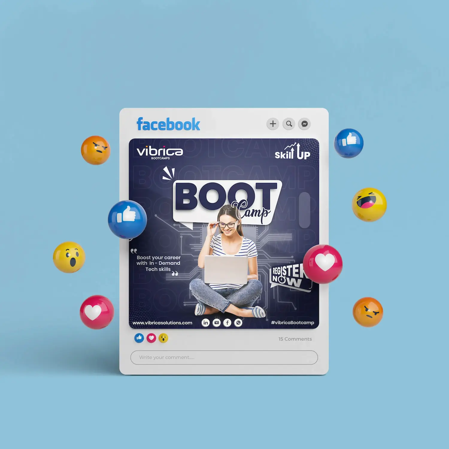 Vibrica Solutions social media post design